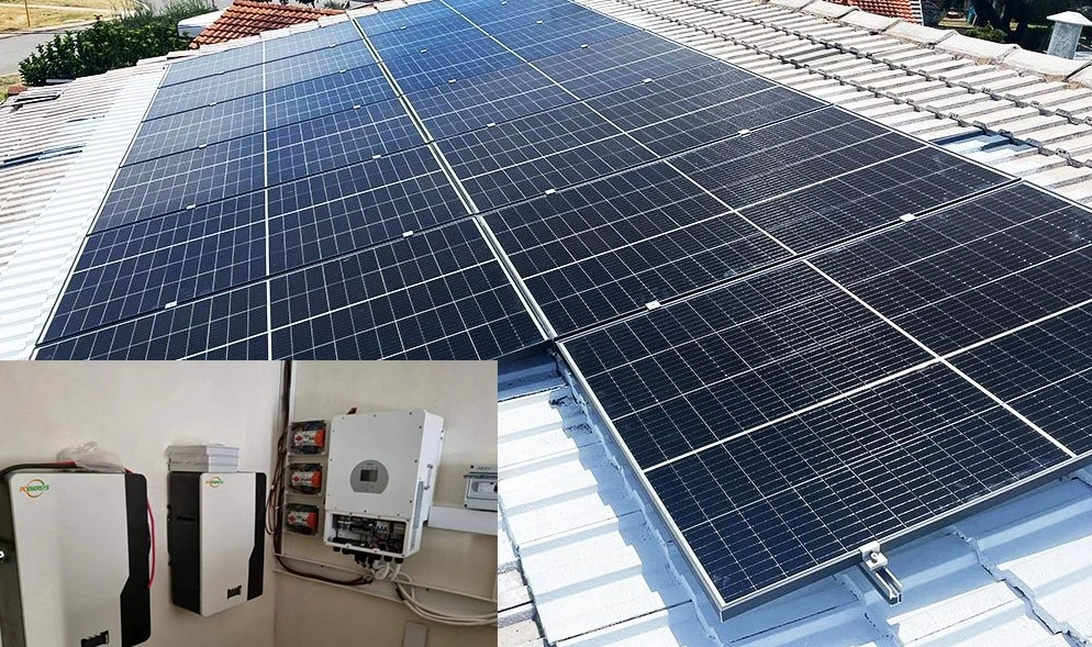 10kw 20kwh rooftop solar system hybrid storage battery 